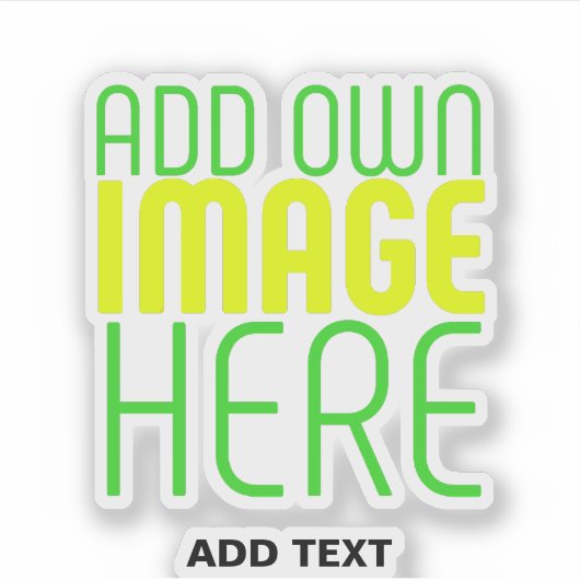 MODERNE BEWERKBARE EENVOUDIGE HELDERE AFBEELDING T STICKER (Voorkant)