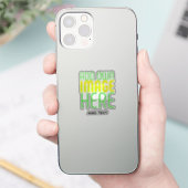 MODERNE BEWERKBARE EENVOUDIGE HELDERE AFBEELDING T STICKER (Telefoon)