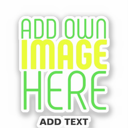 MODERNE BEWERKBARE EENVOUDIGE HELDERE AFBEELDING T STICKER (Voorkant)