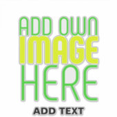 MODERNE BEWERKBARE EENVOUDIGE HELDERE AFBEELDING T STICKER (Voorkant)