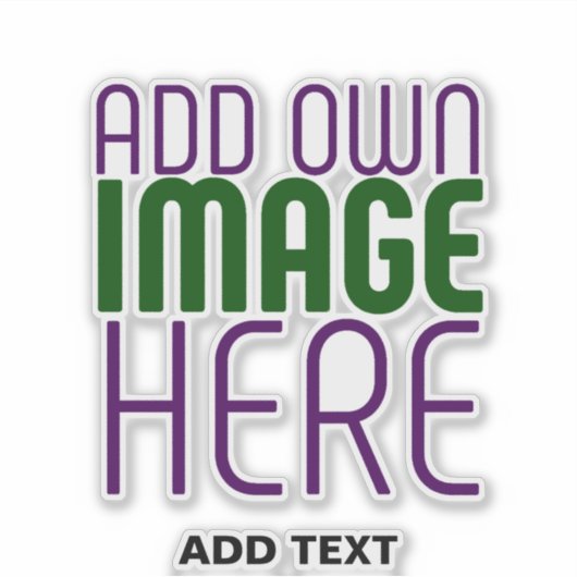 MODERNE BEWERKBARE EENVOUDIGE HELDERE AFBEELDING T STICKER (Voorkant)