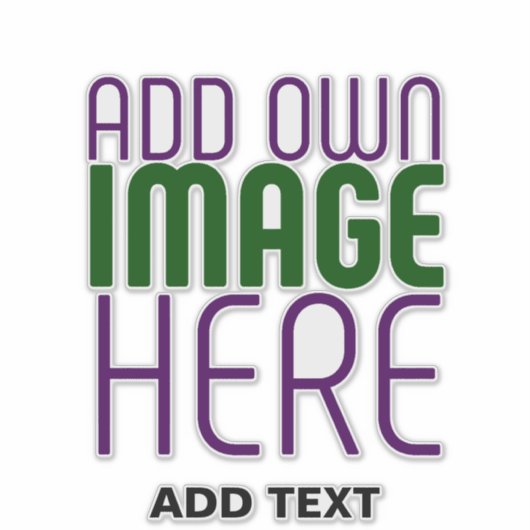 MODERNE BEWERKBARE EENVOUDIGE HELDERE AFBEELDING T STICKER (Voorkant)