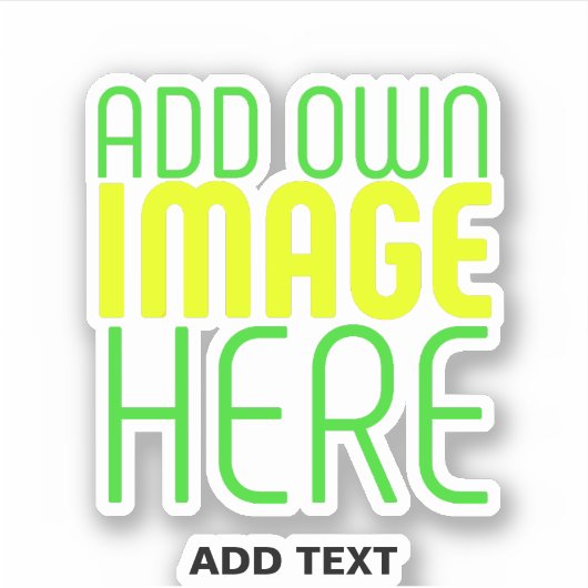 MODERNE BEWERKBARE EENVOUDIGE HELDERE AFBEELDING T STICKER (Voorkant)