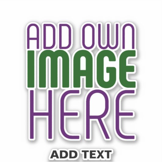 MODERNE BEWERKBARE EENVOUDIGE HELDERE AFBEELDING T STICKER (Voorkant)