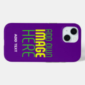 MODERNE BEWERKBARE EENVOUDIGE INDIGO AFBEELDING TE Case-Mate iPhone CASE (Achterkant (horizontaal))