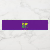 MODERNE BEWERKBARE EENVOUDIGE INDIGO AFBEELDING TE WATERFLES ETIKET (Enkel label)