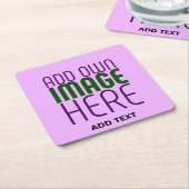 MODERNE BEWERKBARE EENVOUDIGE MAUVE AFBEELDING TEK KARTONNEN ONDERZETTERS (Schuin)
