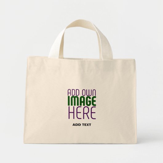 MODERNE BEWERKBARE EENVOUDIGE NATUURLIJKE AFBEELDI MINI TOTE BAG (Voorkant)