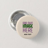 MODERNE BEWERKBARE EENVOUDIGE NATUURLIJKE AFBEELDI RONDE BUTTON 3,2 CM (Voorkant /achterkant)