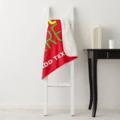 MODERNE BEWERKBARE EENVOUDIGE RODE AFBEELDING TEKS SHERPA DEKEN (In situ)