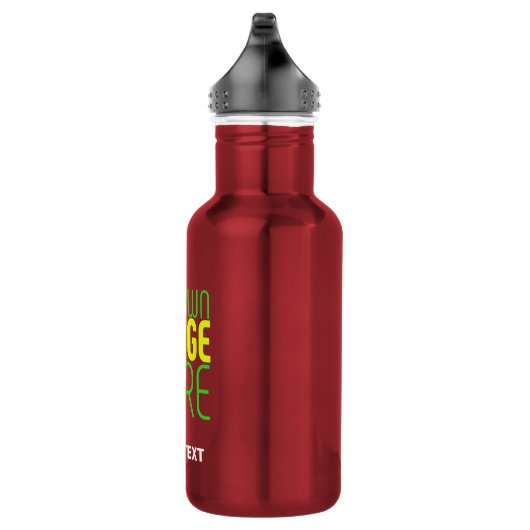 MODERNE BEWERKBARE EENVOUDIGE RODE AFBEELDING TEKS WATERFLES  (Rechts)