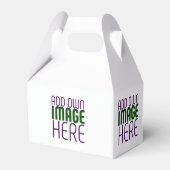 MODERNE BEWERKBARE EENVOUDIGE WITTE AFBEELDING TEK BEDANKDOOSJES (Achterkant)