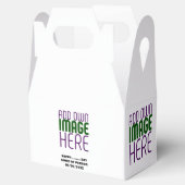 MODERNE BEWERKBARE EENVOUDIGE WITTE AFBEELDING TEK BEDANKDOOSJES (Geopend)