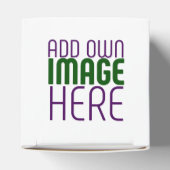 MODERNE BEWERKBARE EENVOUDIGE WITTE AFBEELDING TEK BEDANKDOOSJES (Bovenkant)