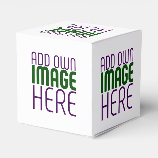 MODERNE BEWERKBARE EENVOUDIGE WITTE AFBEELDING TEK BEDANKDOOSJES (Achterkant)