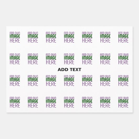 MODERNE BEWERKBARE EENVOUDIGE WITTE AFBEELDING TEK INPAKPAPIER VEL (Voorkant)