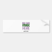MODERNE BEWERKBARE EENVOUDIGE WITTE AFBEELDINGSTEK BUMPERSTICKER (Voorkant)