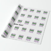 MODERNE BEWERKBARE EENVOUDIGE WITTE AFBEELDINGSTEK CADEAUPAPIER (Uitgerold)