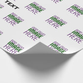 MODERNE BEWERKBARE EENVOUDIGE WITTE AFBEELDINGSTEK CADEAUPAPIER (Hoek)