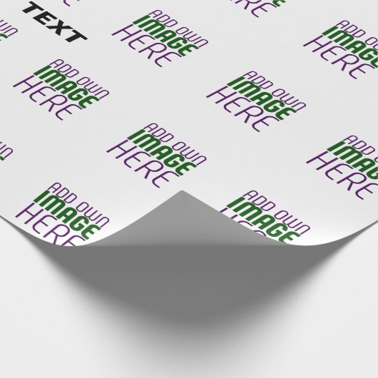 MODERNE BEWERKBARE EENVOUDIGE WITTE AFBEELDINGSTEK CADEAUPAPIER (Hoek)