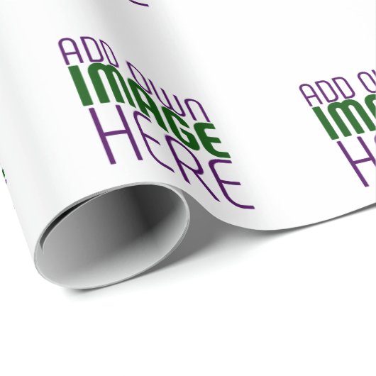 MODERNE BEWERKBARE EENVOUDIGE WITTE AFBEELDINGSTEK CADEAUPAPIER (Rol Hoek)