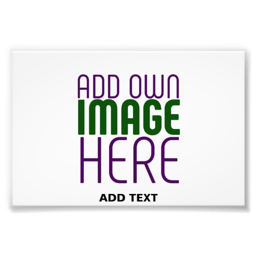 MODERNE BEWERKBARE EENVOUDIGE WITTE AFBEELDINGSTEK FOTO AFDRUK (Voorkant)