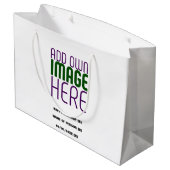 MODERNE BEWERKBARE EENVOUDIGE WITTE AFBEELDINGSTEK GROOT CADEAUZAKJE (Achterkant Gekanteld)