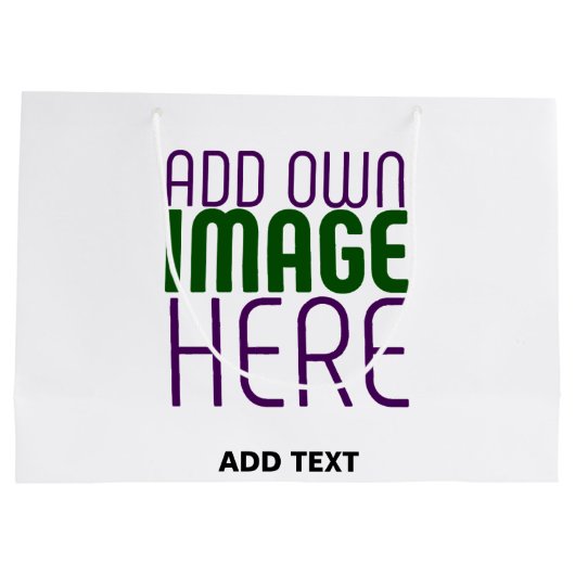 MODERNE BEWERKBARE EENVOUDIGE WITTE AFBEELDINGSTEK GROOT CADEAUZAKJE (Achterkant)