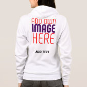 MODERNE BEWERKBARE EENVOUDIGE WITTE AFBEELDINGSTEK HOODIE (Achterkant)