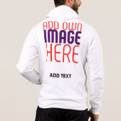 MODERNE BEWERKBARE EENVOUDIGE WITTE AFBEELDINGSTEK HOODIE (Achterkant)