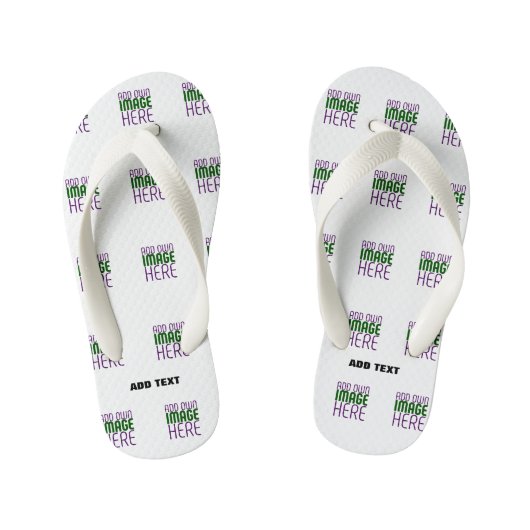 MODERNE BEWERKBARE EENVOUDIGE WITTE AFBEELDINGSTEK KINDER TEENSLIPPERS (Voetbed)