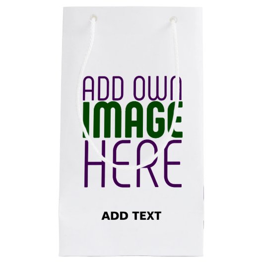 MODERNE BEWERKBARE EENVOUDIGE WITTE AFBEELDINGSTEK KLEIN CADEAUZAKJE (Voorkant)