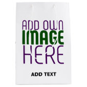 MODERNE BEWERKBARE EENVOUDIGE WITTE AFBEELDINGSTEK MEDIUM CADEAUZAKJE (Voorkant)