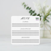 MODERNE BEWERKBARE EENVOUDIGE WITTE AFBEELDINGSTEK MENU (Staand voorkant)