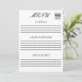 MODERNE BEWERKBARE EENVOUDIGE WITTE AFBEELDINGSTEK MENU (Staand voorkant)