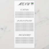 MODERNE BEWERKBARE EENVOUDIGE WITTE AFBEELDINGSTEK MENU (Voorkant)