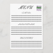 MODERNE BEWERKBARE EENVOUDIGE WITTE AFBEELDINGSTEK MENU (Voorkant)