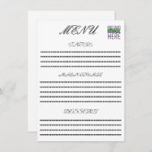 MODERNE BEWERKBARE EENVOUDIGE WITTE AFBEELDINGSTEK MENU (Voorkant / Achterkant)