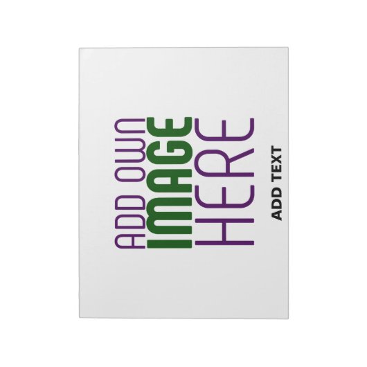 MODERNE BEWERKBARE EENVOUDIGE WITTE AFBEELDINGSTEK NOTITIEBLOK (Linkerzijde)