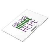 MODERNE BEWERKBARE EENVOUDIGE WITTE AFBEELDINGSTEK NOTITIEBLOK (Schuin)