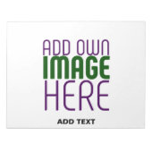 MODERNE BEWERKBARE EENVOUDIGE WITTE AFBEELDINGSTEK NOTITIEBLOK (Voorkant)