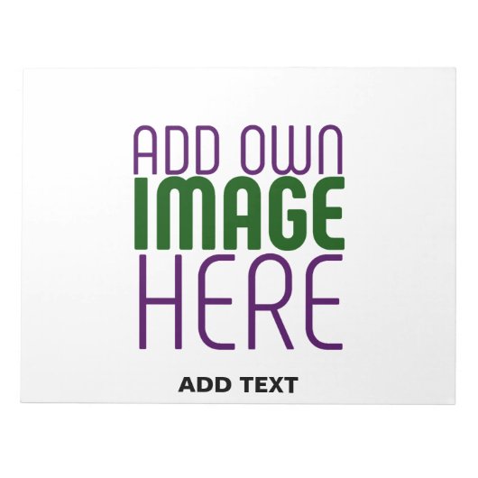 MODERNE BEWERKBARE EENVOUDIGE WITTE AFBEELDINGSTEK NOTITIEBLOK (Voorkant)