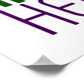 MODERNE BEWERKBARE EENVOUDIGE WITTE AFBEELDINGSTEK POSTER (Hoek)