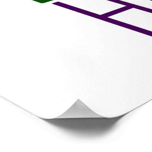 MODERNE BEWERKBARE EENVOUDIGE WITTE AFBEELDINGSTEK POSTER (Hoek)