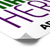 MODERNE BEWERKBARE EENVOUDIGE WITTE AFBEELDINGSTEK POSTER (Hoek)