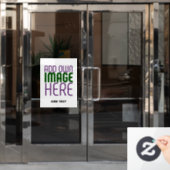 MODERNE BEWERKBARE EENVOUDIGE WITTE AFBEELDINGSTEK RAAMSTICKER (Kantoordeur)