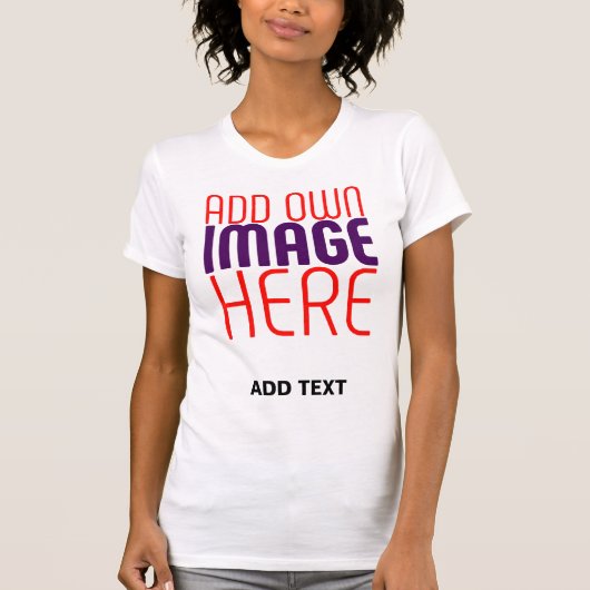 MODERNE BEWERKBARE EENVOUDIGE WITTE AFBEELDINGSTEK T-SHIRT (Voorkant)