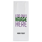 MODERNE BEWERKBARE EENVOUDIGE WITTE AFBEELDINGSTEK WIJN CADEAUTAS (Voorkant)