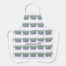 Moderne bewerkbare eenvoudige witte tekst sjabloon schort