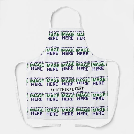 Moderne bewerkbare eenvoudige witte tekst sjabloon schort (Voorkant)